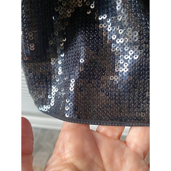 Ralph Lauren Purple Label Missandra Sequin Evening Dress Gown 16 Black Backless - Picture 6 of 16